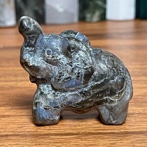 Rhyolite Elephant Crystal Carving